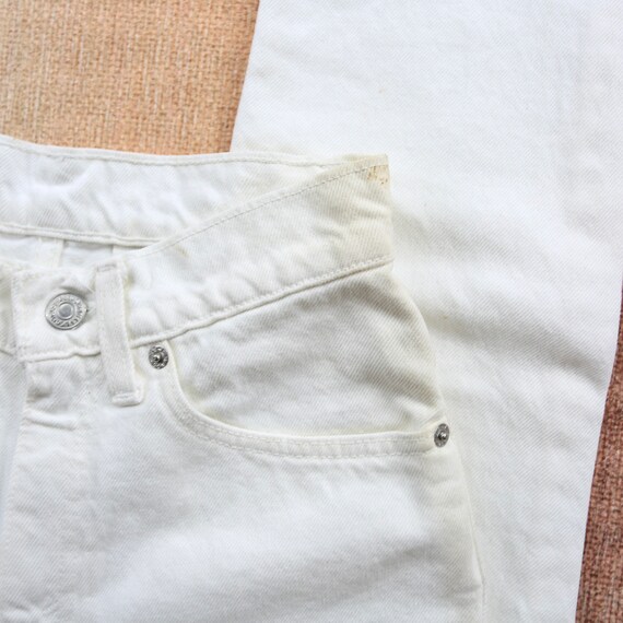 Vintage Levis 512 90’s White High Waisted Jeans W… - image 3