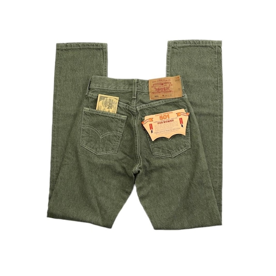 Vintage Levis 501 Deadstock Green Button Fly Jeans - Etsy