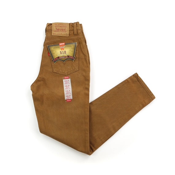 Vintage Deadstock Levis 512 90’s Brown High Waiste