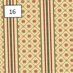CHOICE of 4 Tudor medieval style dollhouse wallpaper - for your miniature projects in 4 scales from a 5 star seller