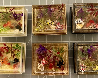 Handmade 12th Scale Resin Fish Tank: Miniature Dollhouse Aquarium