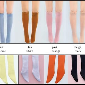 Calze per bambole da 30 cm: in poliestere elasticizzato, perfette per bambole Blythe e simili in scala 1/6.