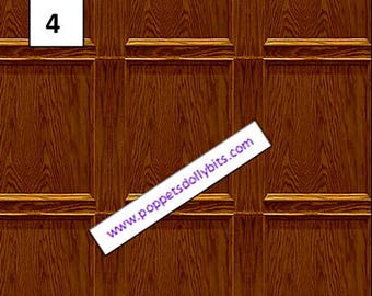 2 lovely dolls house wood panelling effect wallpapers