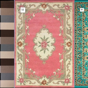 choice of 3 Room sized dollhouse rugs to choose from 25cms x 15cms approx (9x6ins)