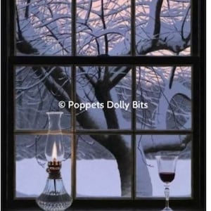 Dollhouse Window View, Realistic Scenery for Roombox (12th/16th/24th Scale)
