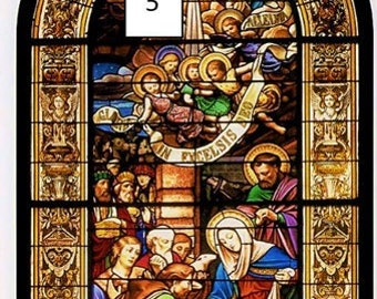 dolls house CHOICE OF 7 church stained glass window effect lumiplex plastic panels -use in cardmaking, dollhouses etc