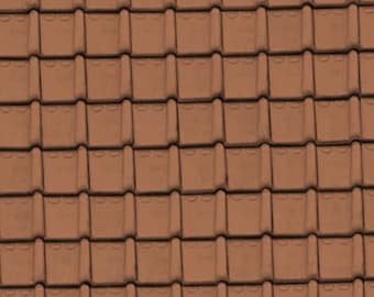 Dolls House Roof Tile Sheet: 12th 16th 24th Scale Heavy Paper