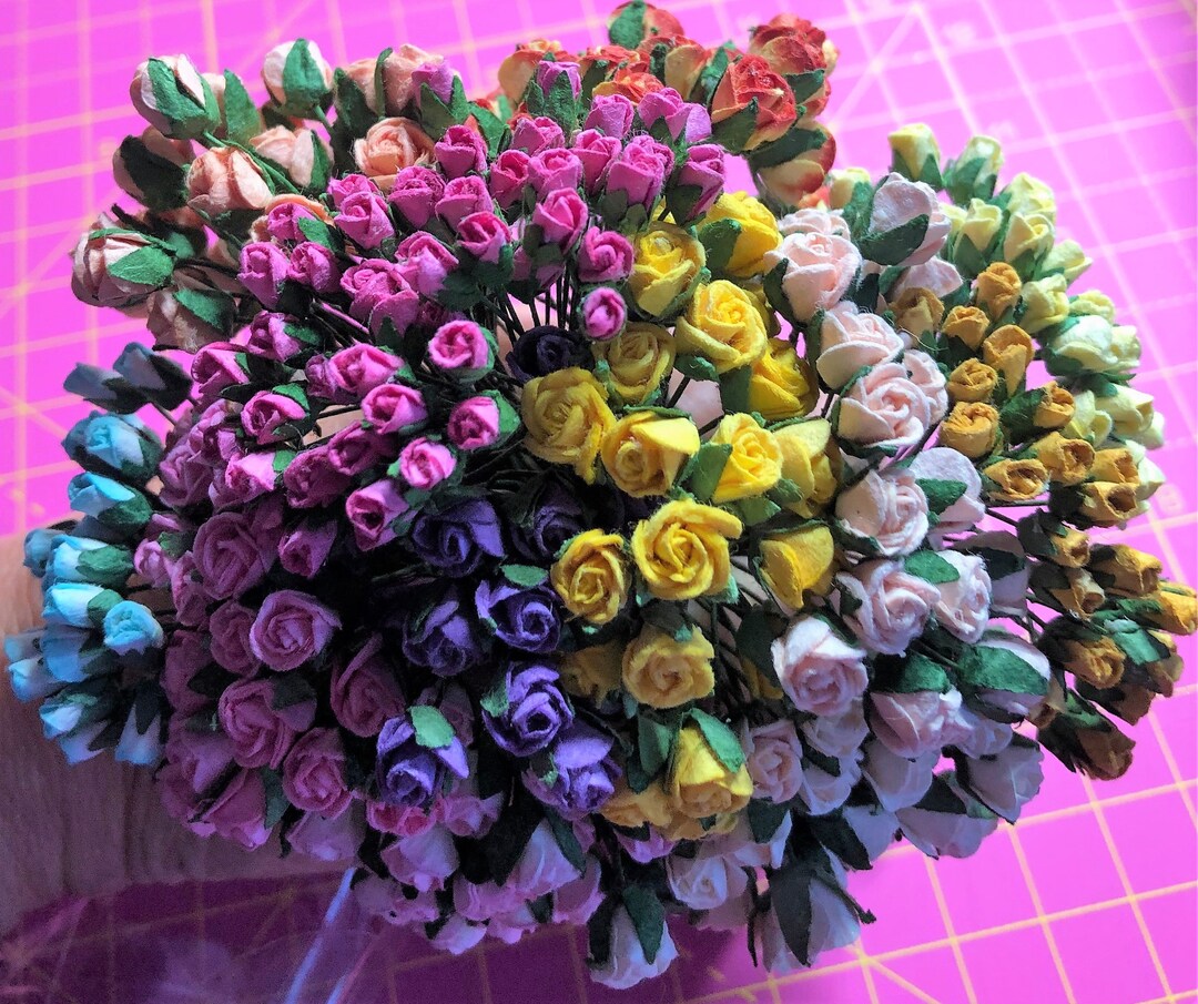 Miniature Paper Rose Bouquet Kit: DIY Craft Project - Etsy