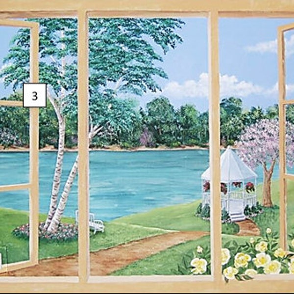 choose from 4 window views for your doll house looks so real for roomboxes too