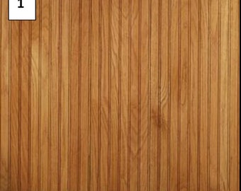choice of DOLLHOUSE wainscotts paper set of 2 pieces - wood look for bottom of walls for lovely finish 8cms high x 28cms (11 x 2.5 inches)