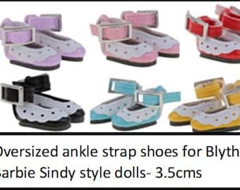 Blythe Doll Shoes Kit: Ankle Strap Footwear with Delivery Box