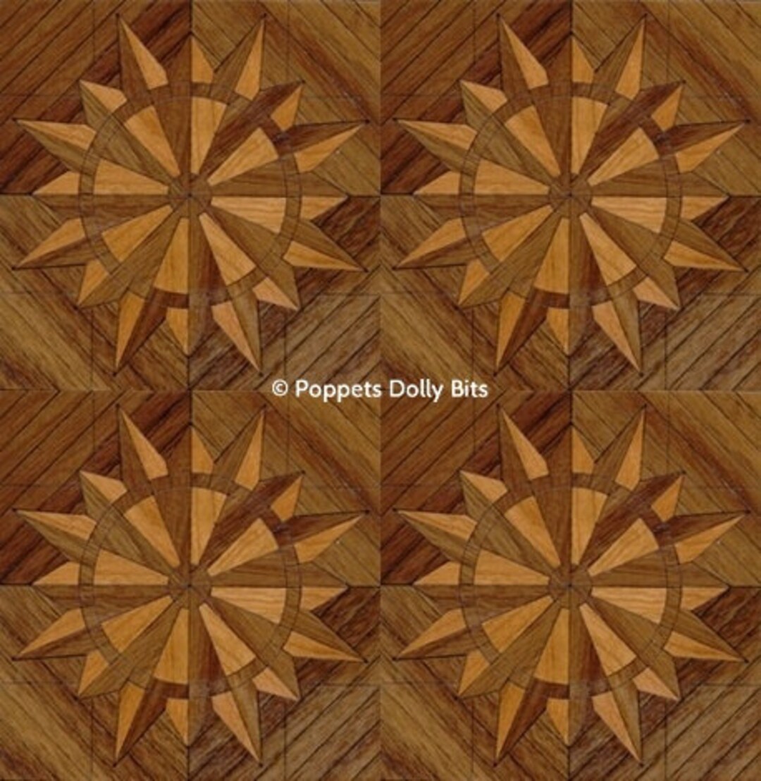 Lenzuolo Da Pavimento In Finto Parquet Scala 1/24 Per Casa Delle Bambole - World & Model 24031