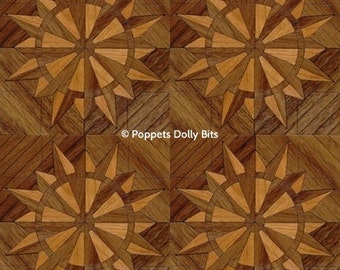 poppenhuis parketvloer 28,5 cm hoog x 20,1 cm breed (11 &quot;x 8&quot;) met perfecte randafstemming voor het verbinden van vellen