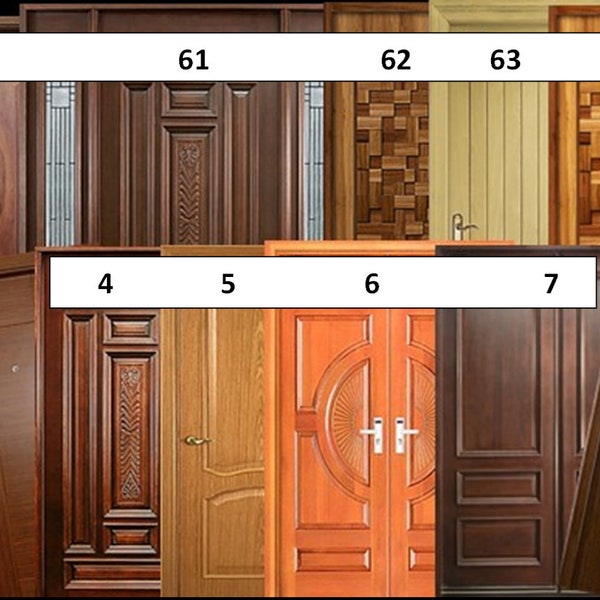 choice of 9 satin paper or peel & stick finish doors for your doll house looks so real for roomboxes too