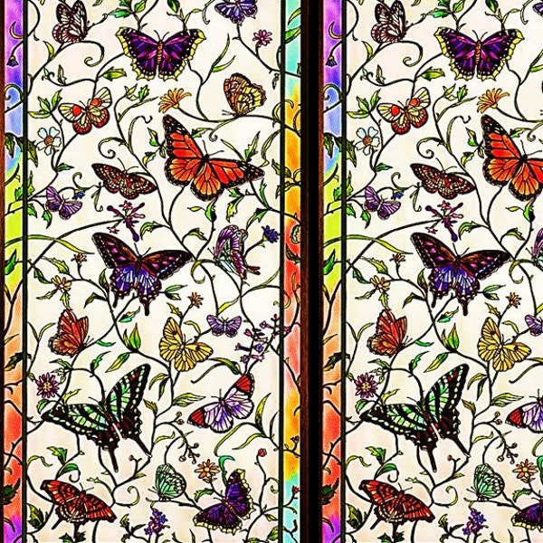 choice of 6 sets of 2 dolls house stained glass door effect plastic panels-use in dollhouse, cardmaking & other crafts