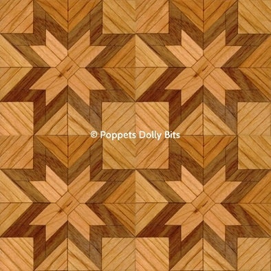 poppenhuis parketvloer mooi detail 28,5 cm hoog x 20,1 cm breed (11 "x 8") met perfecte randafstemming voor het verbinden van vellen
