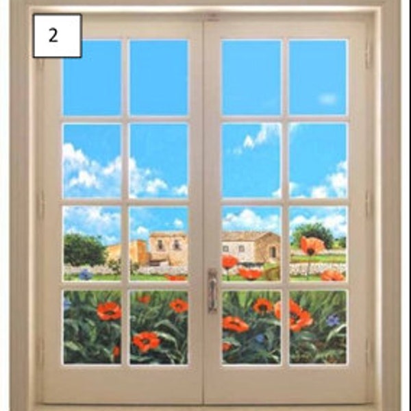 choose from 7 window views for your doll house looks so real for roomboxes too