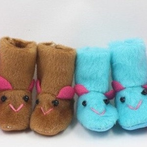 Blythe Doll Pink Faux Fur Slipper Boots with Chiffon Bag