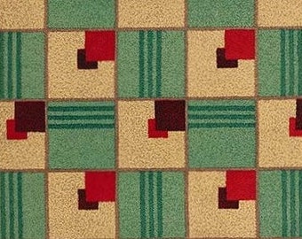 choice of 5 1930s to 60s dolls house lino 28.5 cms high x 20.1 cms wide (11&quot;x 8&quot;) Gorgeous colour!
