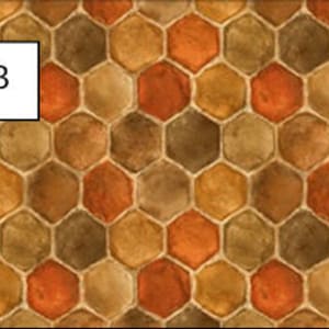 7 different wall tiles slight sheen sheets beautiful for dolls house 28.5cms high x 20.1cms wide (just under 11&quot;x 8&quot;)