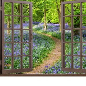 Dollhouse Window View: 12th/16th/24th Scale - Peel & Stick or Satin