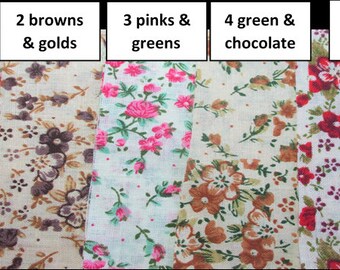 Kit de cojines florales en miniatura: Tela y adornos para casa de muñecas (para hacer 2 unidades)