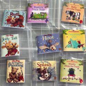 Miniatuurpoppenhuisboek 12e schaal: berenverhalen, papieren bijsluiter (1,4 x 1,6 cm)