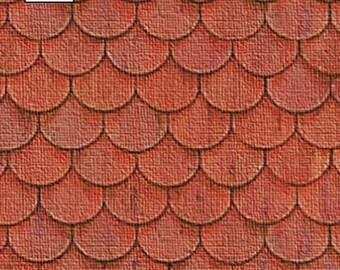 Fogli di tegole per case delle bambole: tegole di carta in miniatura, scala 12/16/24