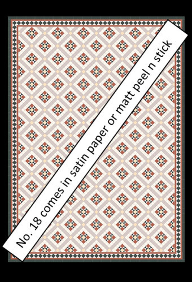 6 DIFFERENT DOLLHOUSE Floor Tile Sheet Paper or Peel N Stick Etsy