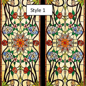 choice of 6 (set of 2) dolls house stained glass door plastic panels-for dollhouses & other crafts see our reviews for these fabulous items