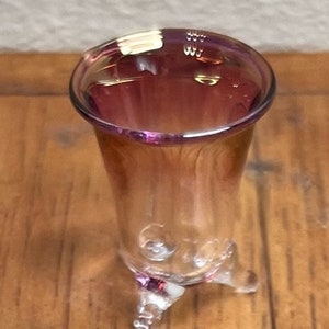 fine cranberry glass vases with handmade rose posy - in 12 scale - comes with bunch of hand made flowers for you to arrange