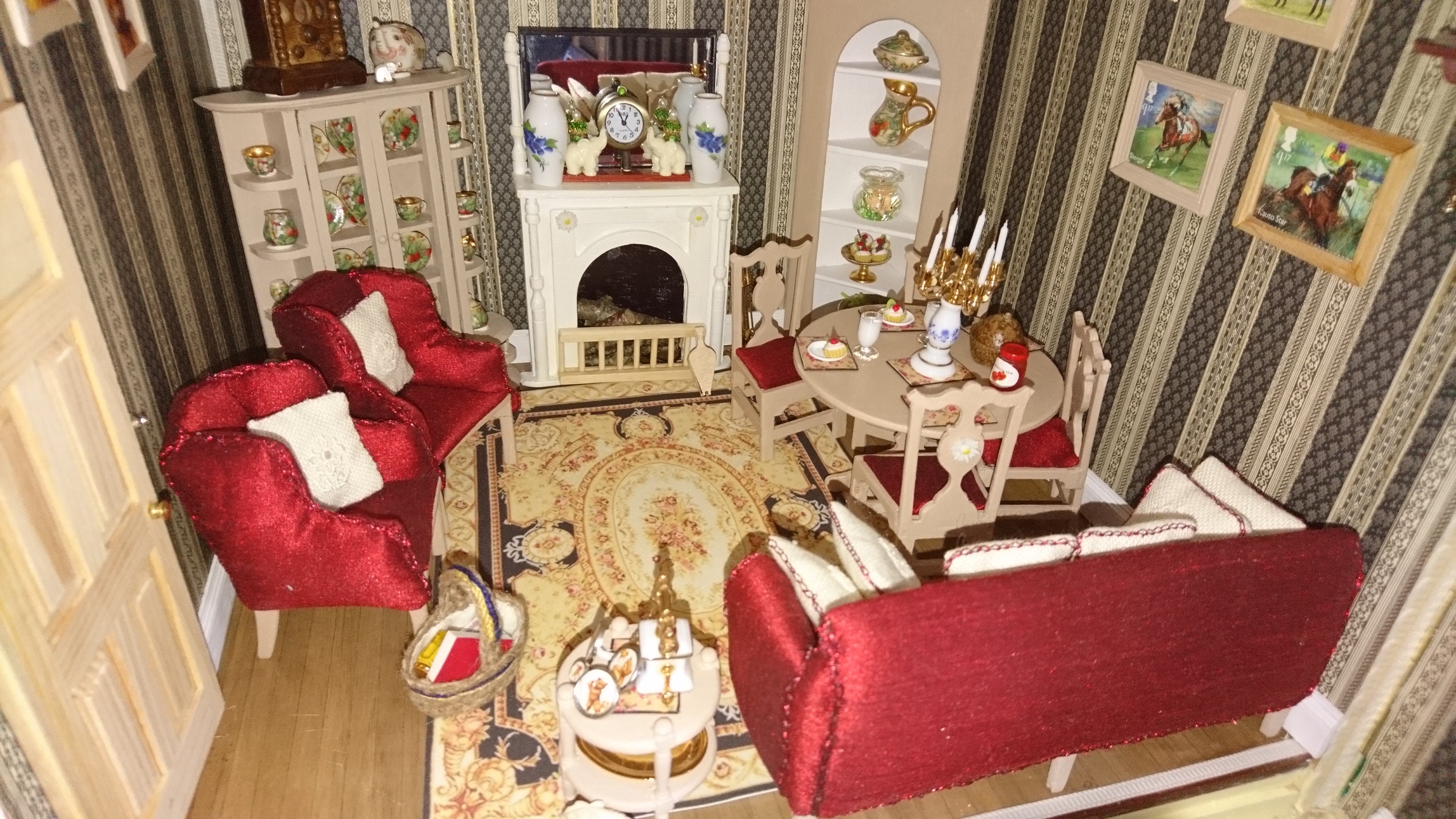 Create idea 3 pezzi 1:12 miniatura casa delle bambole tappeto coperta in miniatura decorativo casa delle bambole tappeto casa delle bambole mobili decorazione
