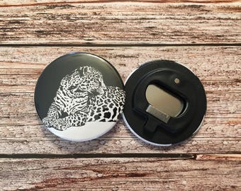 Magnet/Bottle Opener- Great gift for a leopard lover.