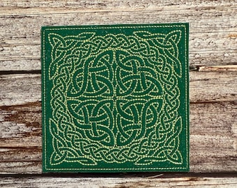 Green Celtic Coaster