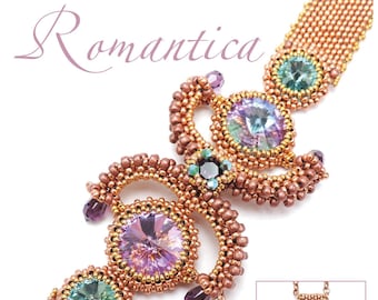 Beading Pattern "Romantica", Tutorial for a bracelet and pendant with bezelled rivoli