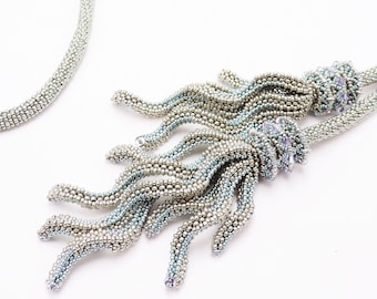 Beading Pattern "Medusa", Tutorial for a CRAW lariat with fringes