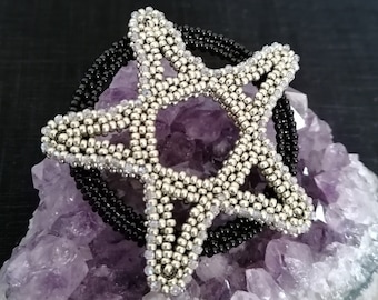 Beading Kit for "Pentagramm", all the needed beads, no pattern (Pattern in my book "Beads go Gothic")