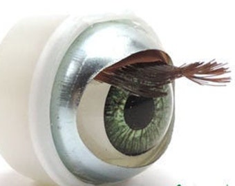 Sleeping doll eye size 17, green (for the beading pattern "Blink")