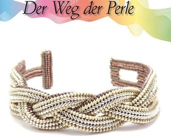 German beading book "Der Weg der Perle" by Vera Baumeister about Herringbone, Peyote and some other bead stitches