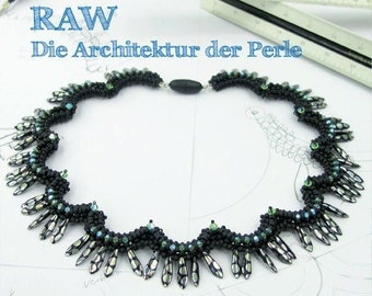 RAW - Die Architektur der Perle, beading book in German language by Elke Leonhardt-Rath