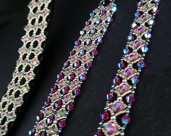 Beading Pattern "Abbey", tutorial for beginners with GemDuo beads + Freebie "Bubbles"