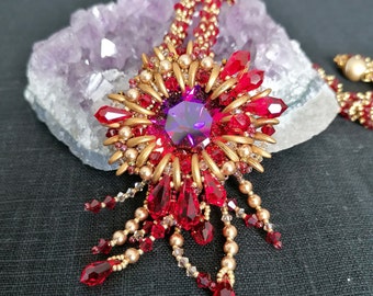 Beading Kit for "Calypso - Volcano Siam", all the needed beads, no pattern