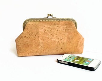 Cork Clutch - Eco Friendly Purse - Gift for Her - Cork Wallet