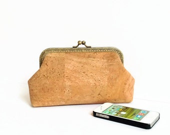 Kork Clutch - Umweltfreundliche Geldbörse - Geschenk für Sie - Kork Portemonnaie