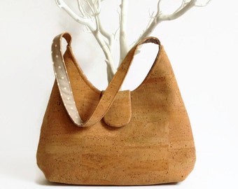 Natural Cork Handmade Bag, Eco Friendly Handbag, Gift Idea for Her