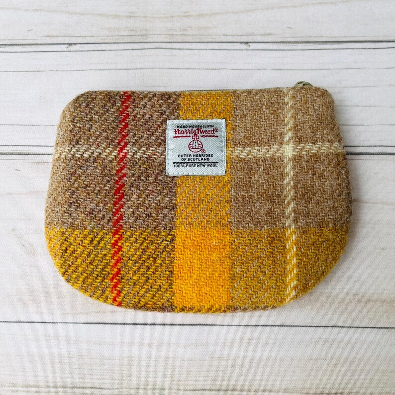 Harris Tweed Portemonnaie, Rot und Blau Tartan Geldbörse Bild 2