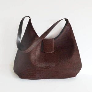 Bolso de corcho, bolso vegano, monedero de corcho marrón, idea de regalo para ella, bolso ecológico