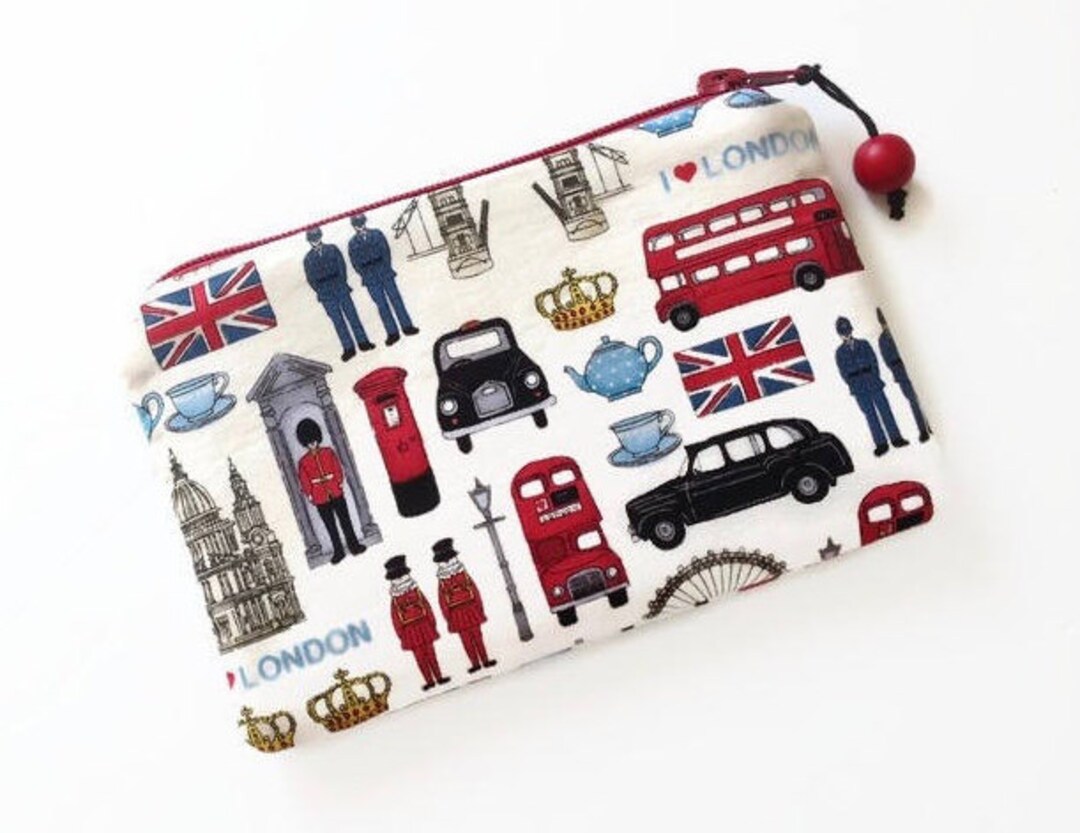 London Icons Purse British English Zip Pouch Christmas Gift Etsy