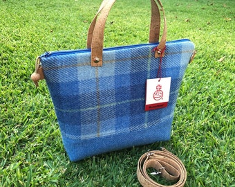 Harris Tweed Bag, Scottish Wool Handbag, Anniversary Gift