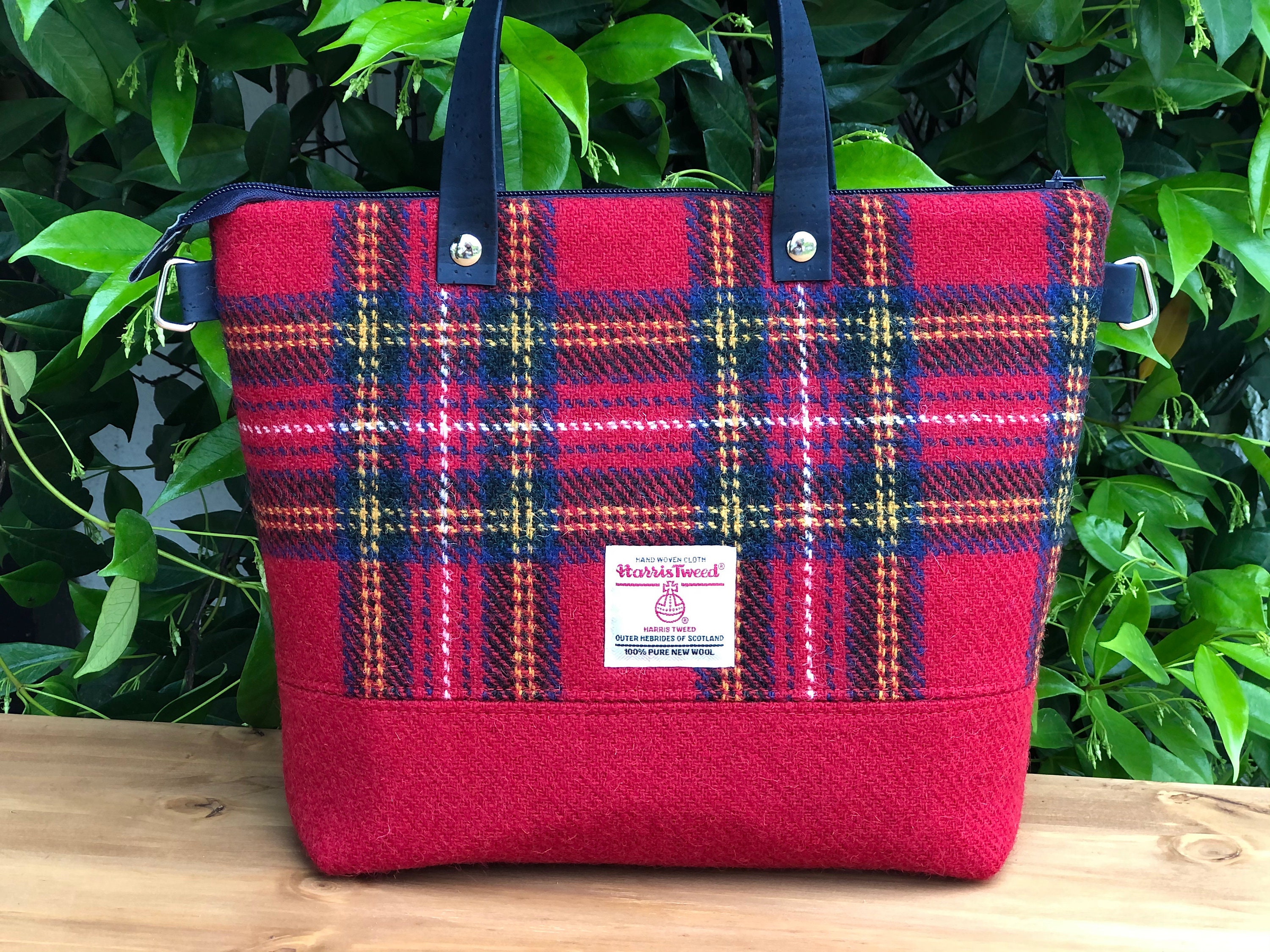Borsa In Harris Tweed - Large Satchel - Royal Stewart – A Taste Of Scotland Tour Negozio Scozia - Foto 3